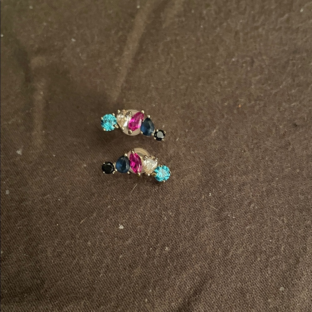 Elegant Multi-Color Gemstone Earrings